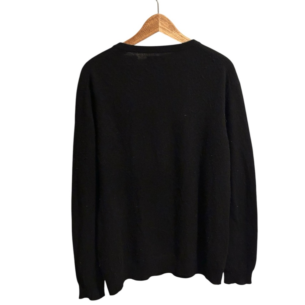 Men’s V-Neck | 100% Cashmere Sweater | Club Room Luxury | Size L | Black - Picture 2 of 3